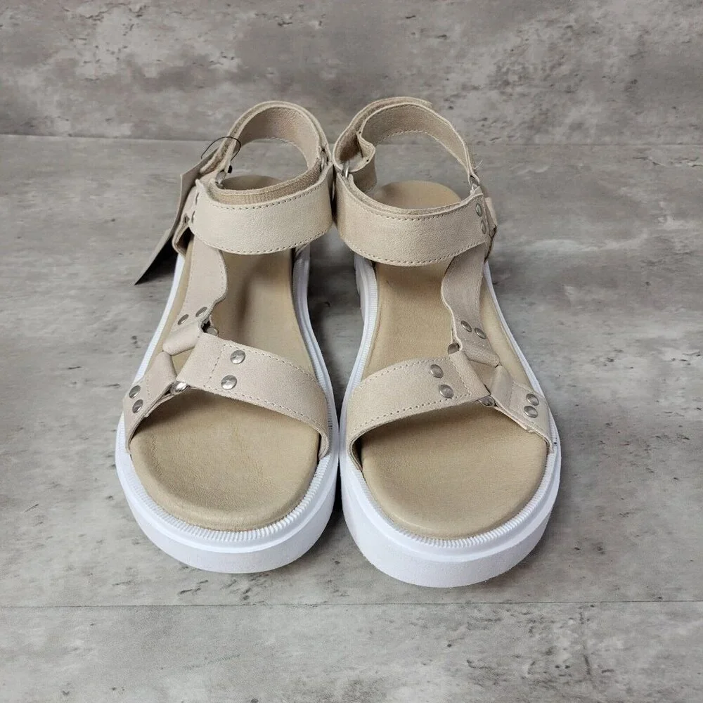 Ca'Shott Caalison Chunky Sandal Womens Size 10.5 Tan Leather Coopenhagen‎ New